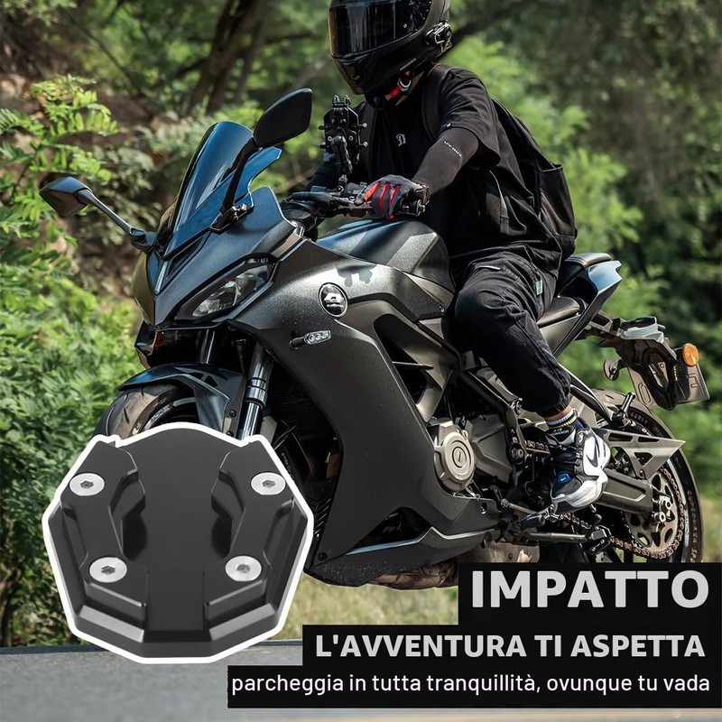 Piastra di estensione per cavalletto laterale, cavalletto laterale per moto,