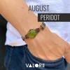 VALOR 835 Leather Bracelet for Men - Peridot Men’s Bracelet