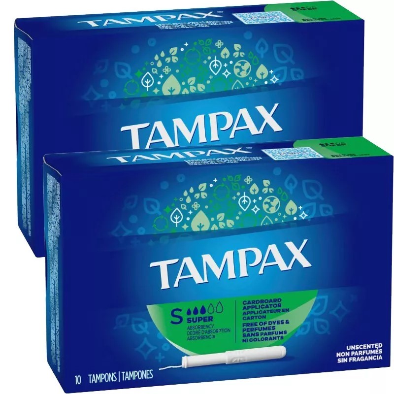 Tampax 5 x Tampax Tampons Super Absorbency, Unscented 10 Ct