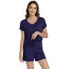 WiWi Pajamas for Women Short Sleeve Top and Shorts Sets