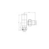 Keenware KRA-215 Midas Square Towel Rail & Radiator Angle Valves: