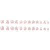 SGERUFZ 24Pcs Press-On False Nails with French Design, Acrylic Glossy,