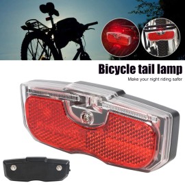 Unbranded Bicycle Rear Reflector Tail Light Luggage Rack Mounted Taillight Aluminum Alloy