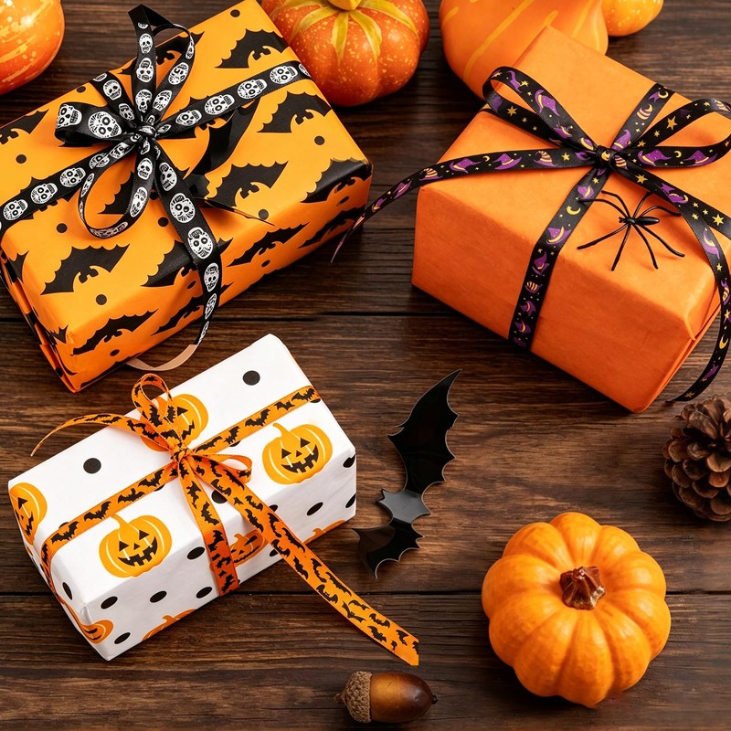 Halloween Ribbon Decoration Witch Hat Ribbon for Gift Wrapping 2