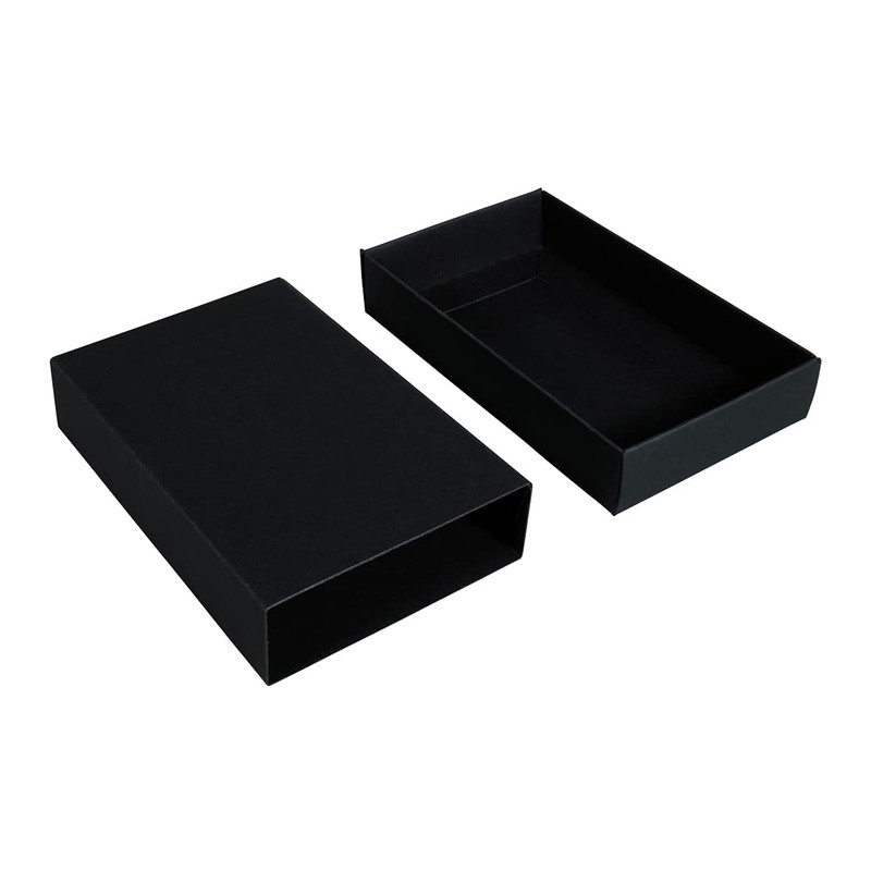 Rayher 67368576 67368576 Large Blank Black Matchboxes 6 Cardboard Boxes