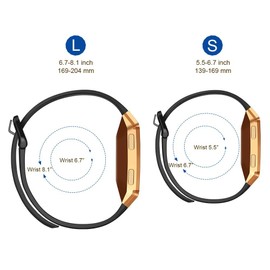 Fotover Replacement Straps for Ionic Sport Watch Adjustable Breathable Soft TPU Wristband Bracelet Accessories for Ionic Fitness Smartwatch Small Large with Ionic Case,Pink(S)