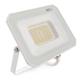 EMOS SIMPO LED Spotlight 30 W, IP65 Waterproof Floodlight for Wet Room or Outdoor, Super Bright 3000 Lumens, Neutral White 4000 K, Life 15,000 Hours, Includes 15 cm Connection Cable, White