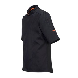 Portwest C738 Men's Professional Chef's Jacket with Air Stitches, Black, L