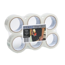 UTAPE 2 inches Clear Packing Tape 6 Rolls Heavy Duty 2.5 mil Thickness Ideal for Shipping, Moving Boxes & Storage, Packaging Tape Refill 2" x77 Yards Long Clear Shipping Tape - Total 462 Yards