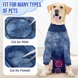 SlowTon Recovery Suit for Dogs - Female Male Dog Onesie for Spay Neuter, Anti Licking Dog Body Suit Dog E-Collar & Cone Alternative After Surgery, Anti Shedding Suit for Small Medium Large Dogs