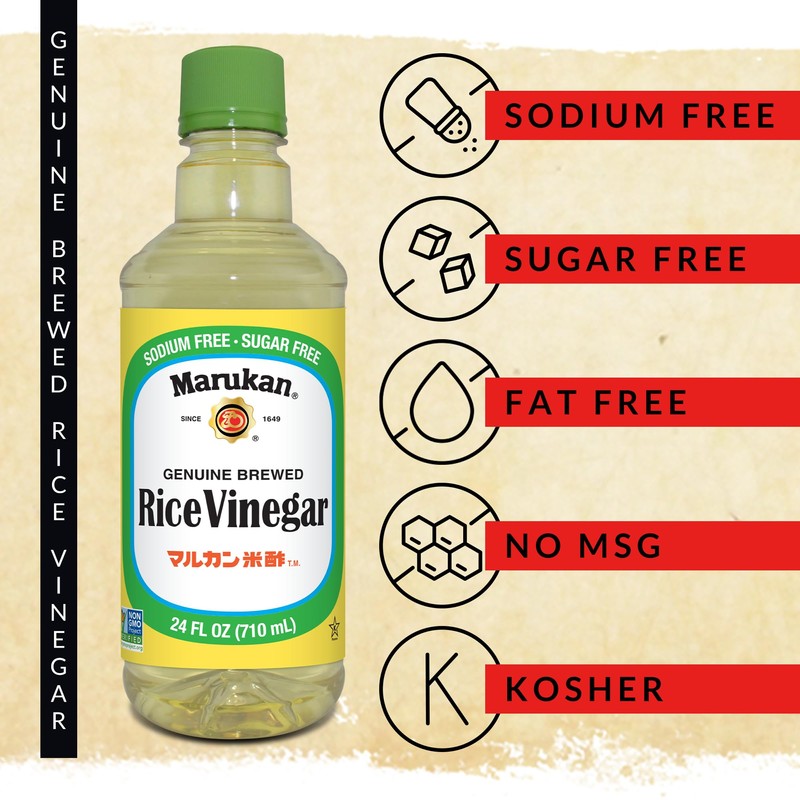 Marukan Genuine Brewed Rice Vinegar for Enhancing Flavor & Cooking,