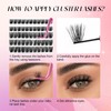 FADLASH Individual Cluster Lashes Extensions 168Pcs 40D 0.07 D Curl