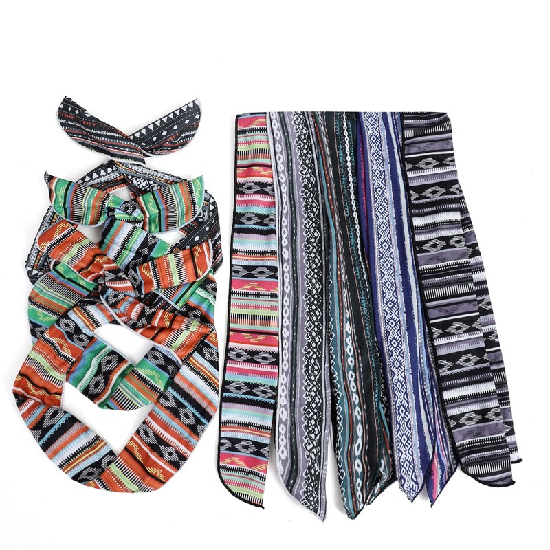 ONEYE Boho Wire Headbands for Women,Twist Bow Hair Wraps,8PCS