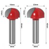 ASNOMY 5 Piece 8 mm Shank Carbide Router Bit Round