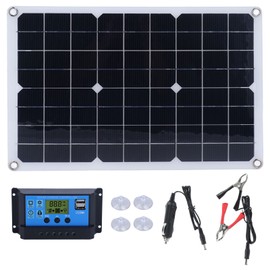 Solar Battery Charging Panel 50W Monocrystalline DC 18V Portable Solar 1600mA Power Panel Kit with Controller