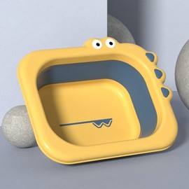 Children Wash Bowls - 2.5L Folding Wash Bowl Washing Face Foot Basin - Multi-Purpose Folding Basin, Wash Basin Bath Basin Tubs for Washing Baby Bottles and Breast Pump Parts