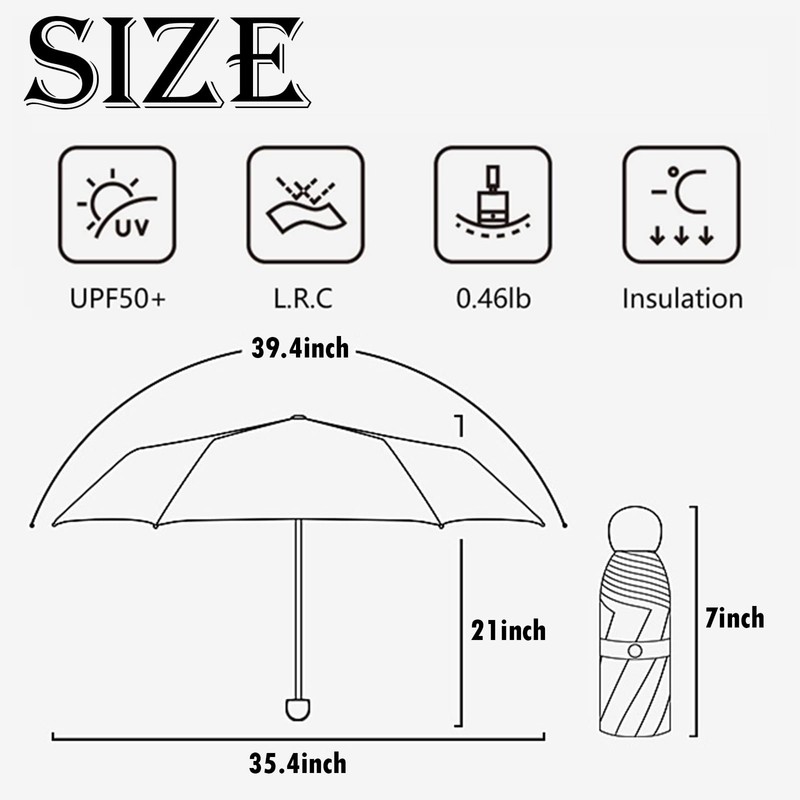 LHLZNB compact folding umbrellas，uv protection umbrella，small umbrella windproof strong，Lightweight Umbrella