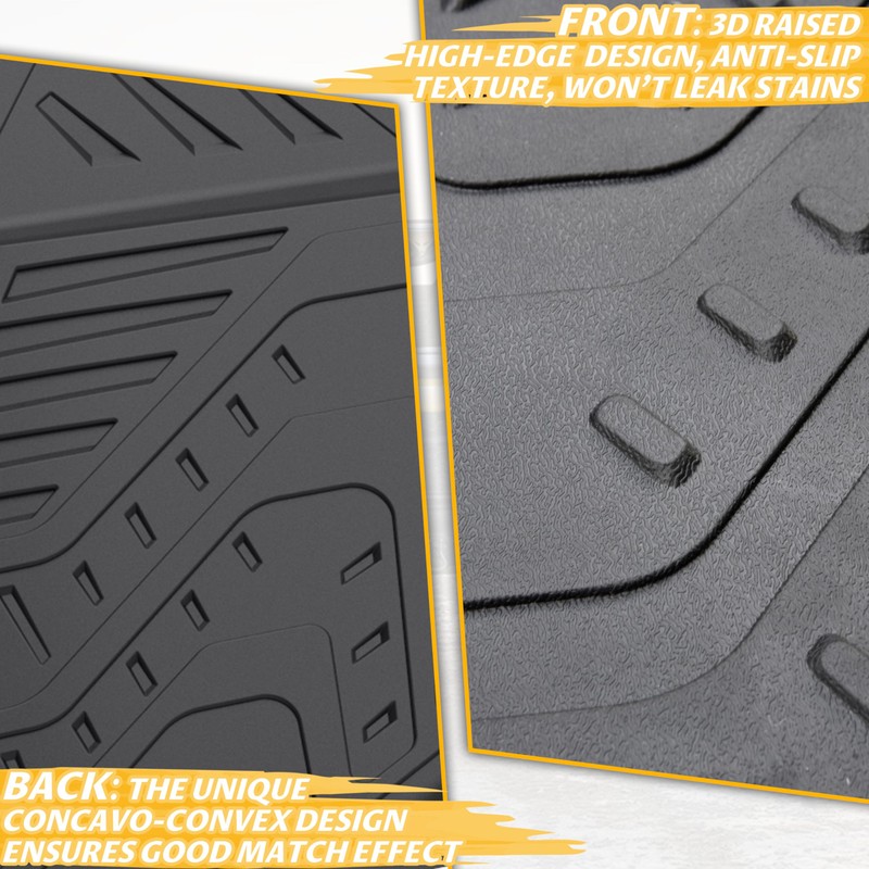 SAUTVS TPE Anti-Slip Floor Mats for Can-Am Maverick R, Front