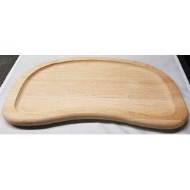 Solid Grooved Red Oak High Chair Tray Wood Antique Vintage Baby Toddler Infant seat