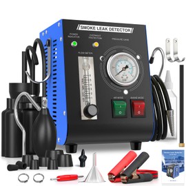 Automotive Smoke Machine Leak Detector, 12V DC EVAP Tester with Built-in Air Pump, Pressure Gauge & Flow Meter, Dual Mode Diagnostic Tool for Cars, ATV, Boat, Motorcycle & All Vehicle Pipe Systems