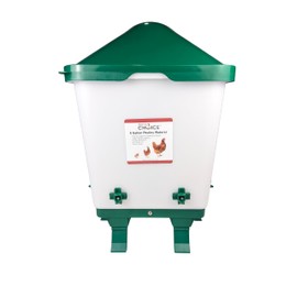 Hen's Choice 5 Gallon Chicken Waterer with 8 Drinker Nipples, Anti-Roost Lid, Top Fill Design, Heavy Duty Legs