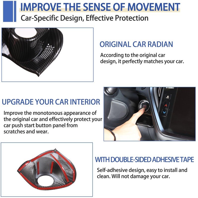 Car Engine Start Stop Button Cover Compatible with Subaru WRX