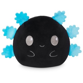 TeeTurtle 4" Reversible Axolotl Plushie - Cute Kawaii Black and Blue - Soft Stuffed Animal