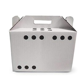 Cardboard Pet Carriers for Small Animals, Hamsters, Gerbils, Birds, Reptiles, NOT Cats, 10in x 6.75in x 5.5in, 12/Case