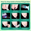 240PCS Polygel Nail Forms for Toes, Reusable Dual Forms for