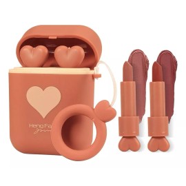 Tton Set Labiales Estuche Forma De Audífonos