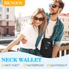 BKNOOU Passport Holder for Travel, Neck Pouch Travel Wallet with