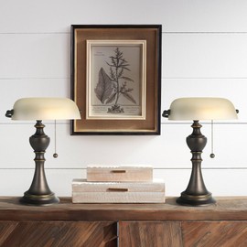 Regency Hill Haddington Bronze Piano Desk Lamps Set of 2