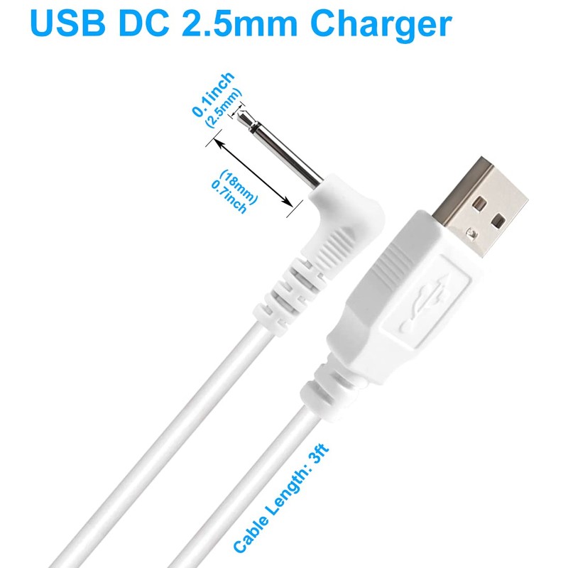 SCOVEE DC Charging Cable | USB Charger Cord,2.5mm USB DC