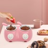 Chocolate Melting Pot Dual Chocolate Melter Fondue Fountain Cheese Melting