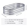 Vevor Cama De Jardín Elevada De Metal 48x24x11 Pulga Plata