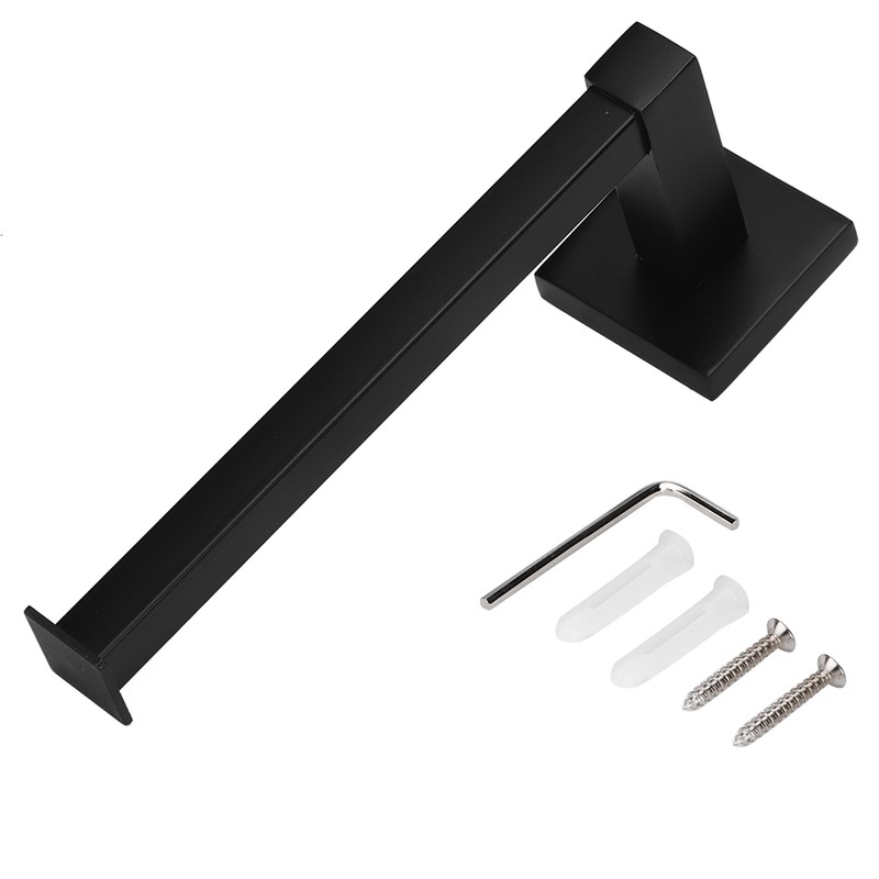 Black Wall Mounted Rack Toilet Roll Paper Holder Bathroom Tissue