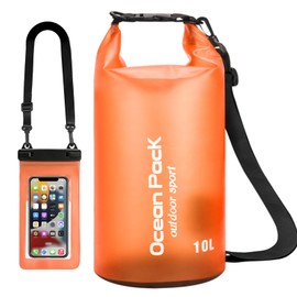 Premium Waterproof Bags, 10L 5L 2L Dry Bag with Waterproof Phone Pouch and Long Adjustable Shoulder Strap for Outdoor Activities and Water Sports, Travel, Camping, Hiking, Swimming, Boating