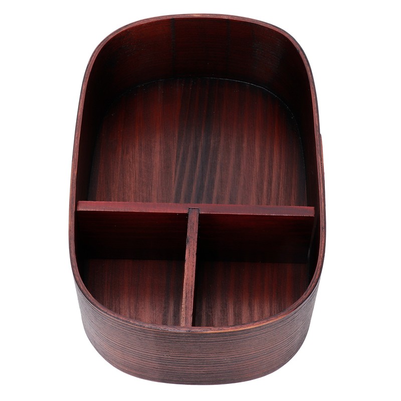 Wooden Lunch Box Portable Food Container Tablewares for Home Office
