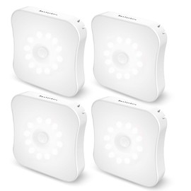 Bestendony Rechargeable Motion Sensor Light Indoor Stair Lights Rechargeable Battery Night Light Wireless Stick On Magnetic Motion Sensor Lights for Step, Stair, Hallway, Closet, Bathroom, 4 Pack