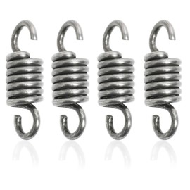 Set of 4 Stainless Steel Tension Springs with Double Hooks, 3 x 16 x 50 mm, Stainless Steel Tension Springs with Hooks, Spring for Industrial and Household, for Machines, Furniture and More