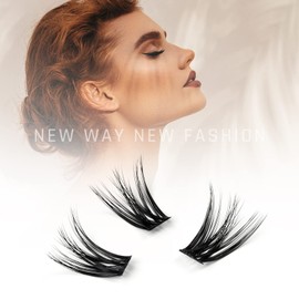 LANKIZ Lash Clusters, DIY Lashes Extension, 44pcs Classic Individual Lashes for DIY Lash Extension,10-16mm Mix Length Wide Stem 3D Dramatic Cluster Lashes Volume Eye Lashes Extensions