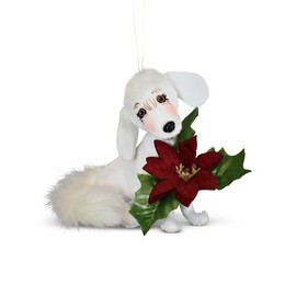 Annalee Poinsettia Pup, 4 inch Christmas Ornament Collectible Figurine