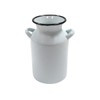 Treasure Gurus White Enamel Milk Can Rustic Utensil Holder Country