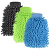 3 Pack Chenille Microfiber Car Wash Mitt, 7" x 9.8"