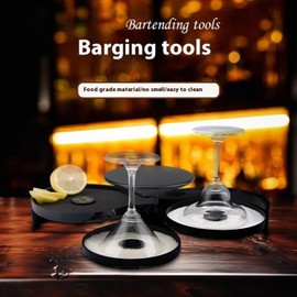3-Tier Margarita Salt Rimmer Set Black with Sponge for Cocktails, Bartender Tool, Bar Accessories - 1 Pack