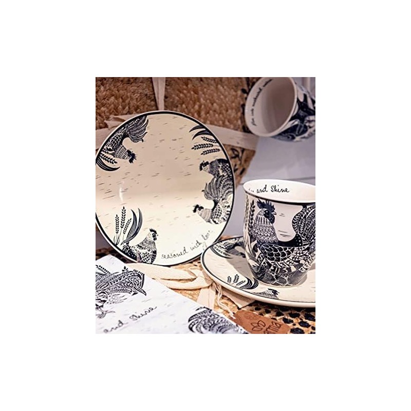 Karma Gifts Black and White Boho Tea Towels, 28" L