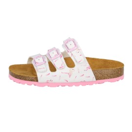Lico Bioline Flaminco, Ciabatte Bambina, Bianco (Weiss/Rosa Weiss/Rosa), 28 EU