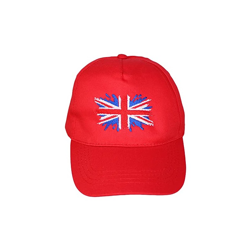 TeddyTs Great Britain Union Jack Flag Red Adjustable Baseball Cap