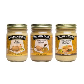 Dillman Farm 3 Piece All Natural Gourmet Classic Mustard Variety Pack