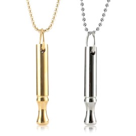 2PCS Breathing Necklace, Portable Stainless Steel Breath Lace Anxiety Stress Relief